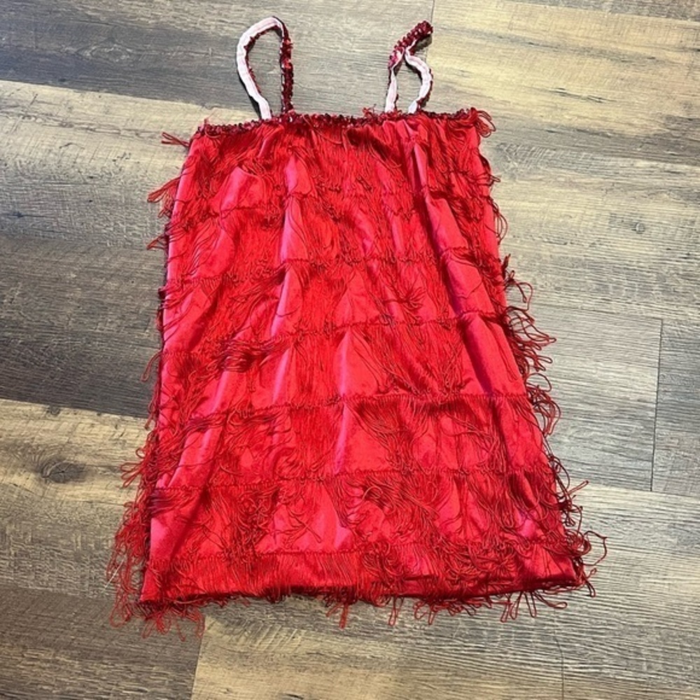 Costume Co 1920s flapper costume women‎ sz medium red sequins Halloween dress up
